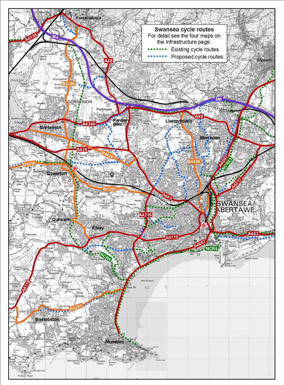 Cycle routes overview.